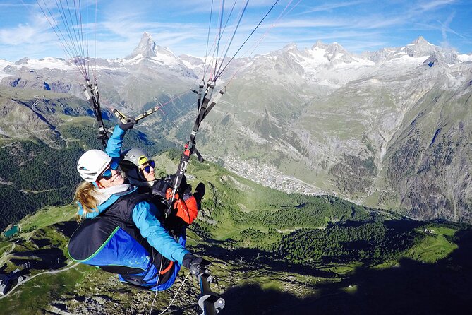 20 to 25 Minute Tandem Paragliding in Zermatt and Matterhorn View - The takeoff and first view of the Matterhorn