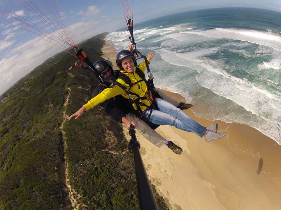 Adventure Tandem Paragliding Flight - The first lift and the view across the Garden Route