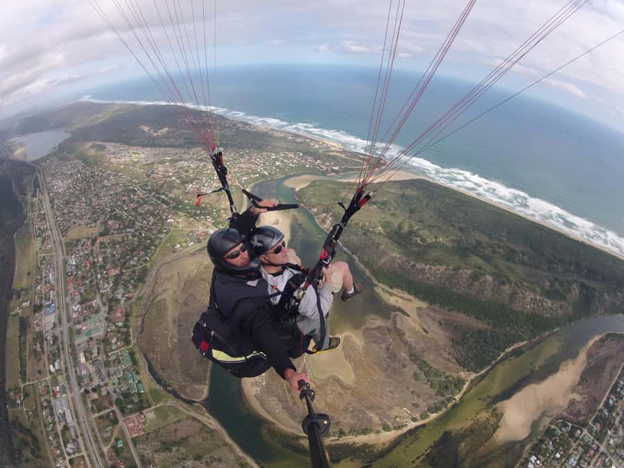 Adventure Tandem Paragliding Flight - The landing and return from the landing field