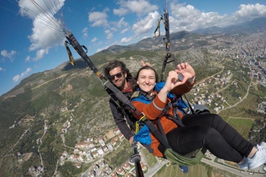 Alanya Paragliding Adventure Sail the Skies - Landing at Cleopatra Beach