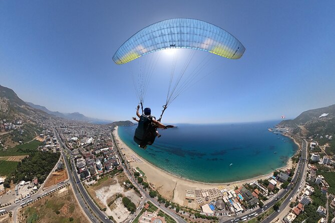 Alanya Paragliding With Experienced Pilot's - Leaving Alanya behind at 700 meters
