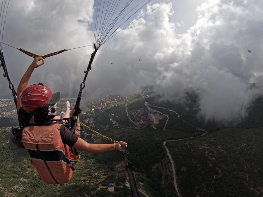 Alanya/Side: Tandem Paragliding With Transfer Option - The landing and the Cleopatra office stop