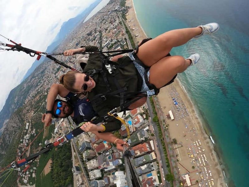 Alanya: Tandem Paragliding Experience with Video Option - From Alanya to the 585-meter launch point