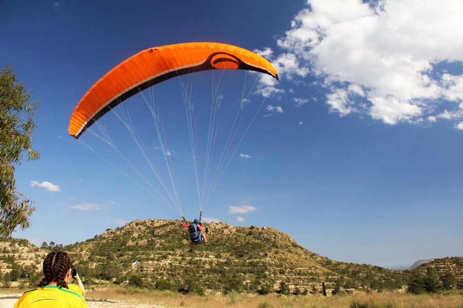 Alicante and Santa Pola: Tandem Paragliding Flight - Leaving Alicante behind at the Agost meeting point