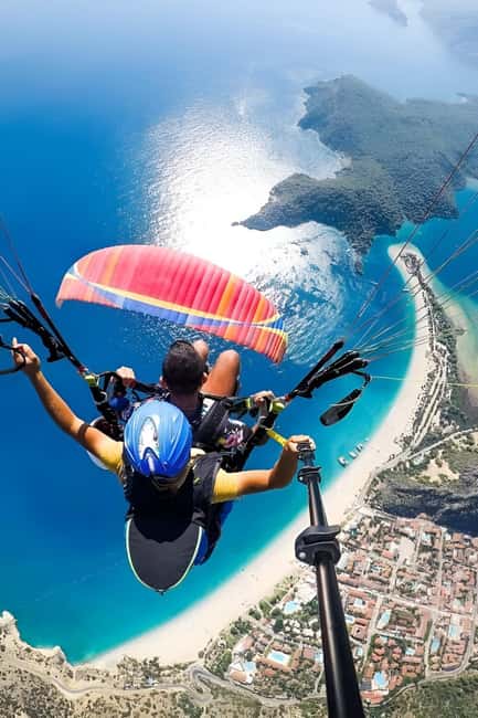 Antalya/Side : Paragliding in Alanya with Optional Transfer - Taking off above Cleopatra Beach