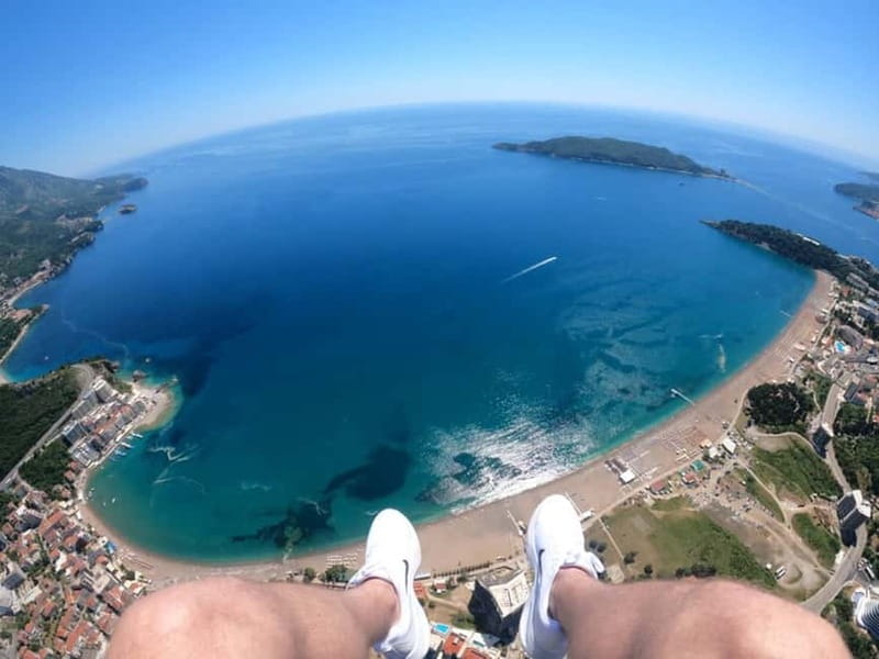 Becici Beach: Tandem Paragliding Flight in Budva Riviera - The Budva Riviera From the Air
