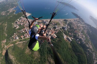 Becici Beach: Tandem Paragliding Flight in Budva Riviera