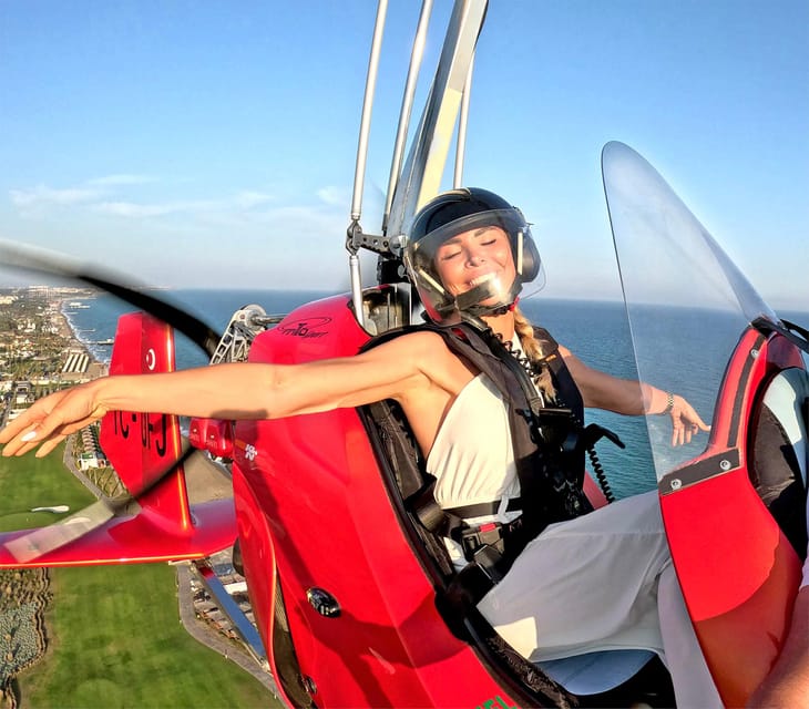 Belek Panoramic Gyrocopter Flight Tour - Seeing Belek from a gyrocopter cockpit