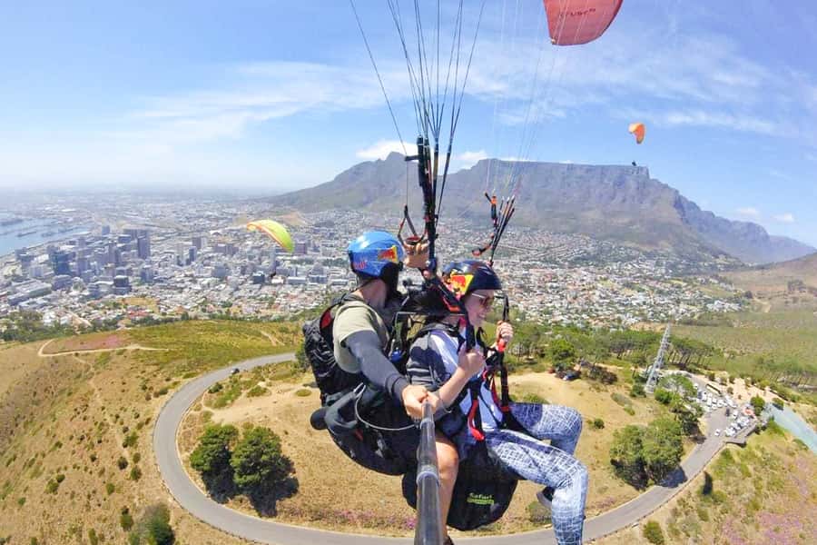 Cape Town: Tandem Paragliding Adventure - The view from the air: coast, mountains, and city