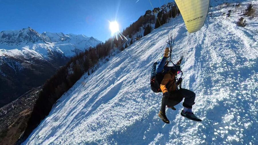 Chamonix: Tandem Paragliding Flight with Video - Mountain views from the Chamonix sky