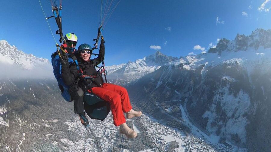 Chamonix: Tandem Paragliding Flight with Video - The short walk to the launch site