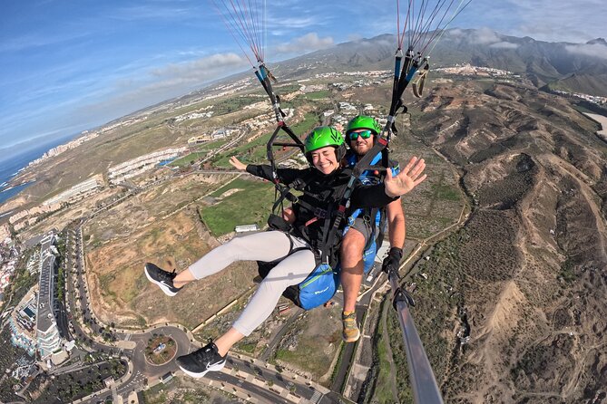 Costa Adeje paragliding, the best tandem flight in Tenerife - Taking off above Costa Adeje