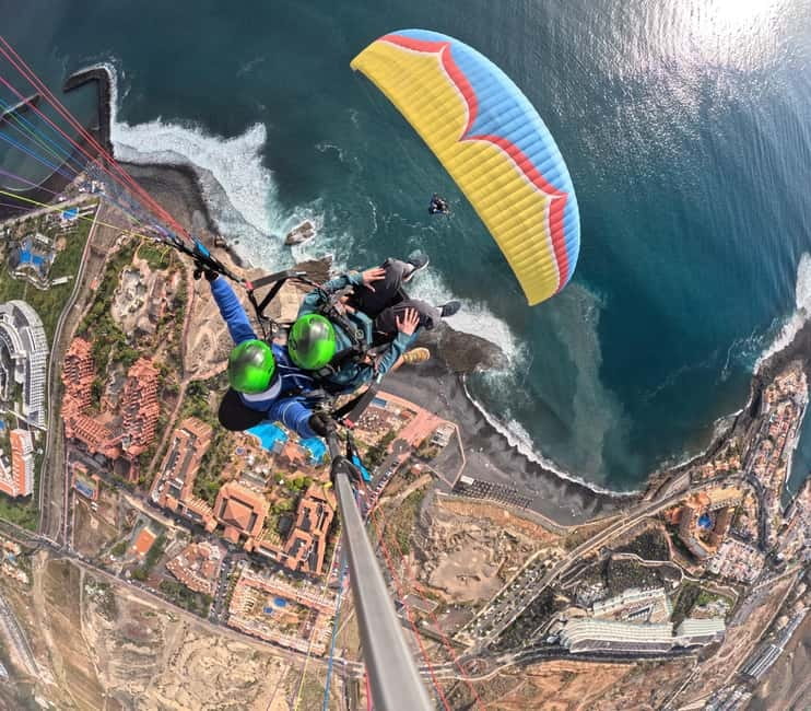 Costa Adeje, Paragliding with pick up service and 5 free photos! - The aerial view over Adeje and the coast