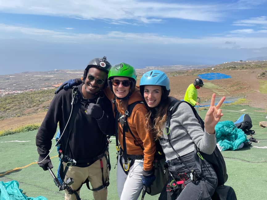Costa Adeje: Tandem Paragliding Flight with Free Pickup - The five-minute briefing at Playa de la Enramada
