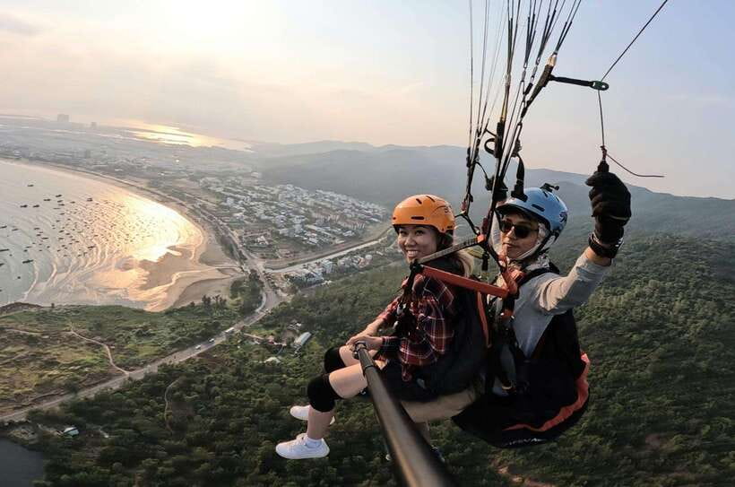 Da Nang Private paragliding experience on Monkey Mountain - Flying above Da Nang from Monkey Mountain