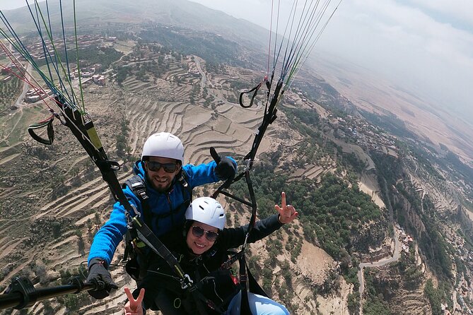 Fly Over Agafay Desert Paragliding with Atlas Mountain Views - Sunset light and Atlas Mountain views