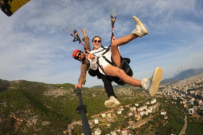 From Antalya Alanya Tandem Paragliding With Beach Visit - The safety briefing before you run for the cliff