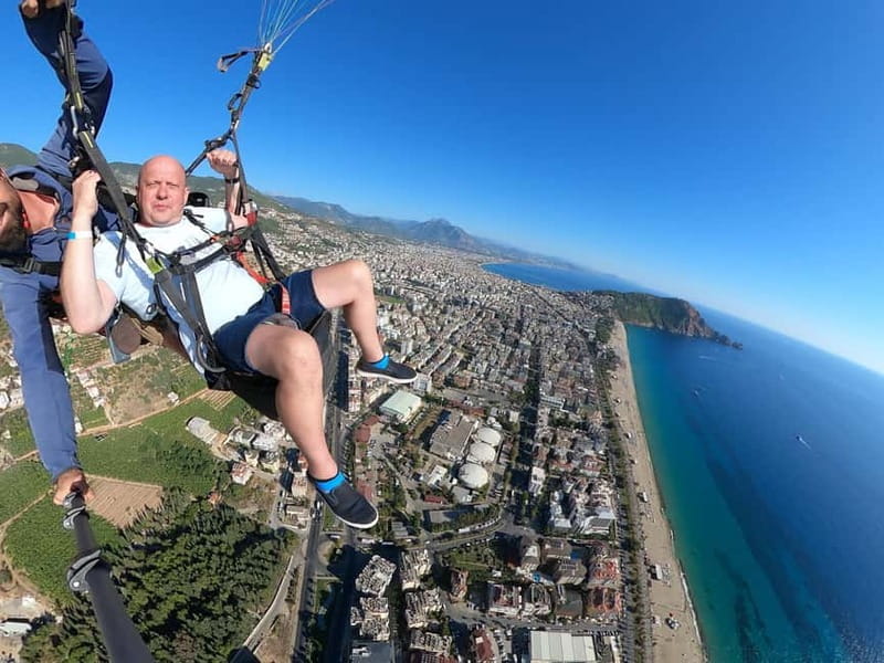From Antalya Side Paragliding to Alanya with Cable Car Ride - What the $38 price really covers