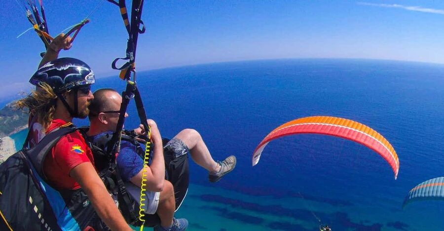 From City of Side: Alanya Tandem Paragliding w/ Beach Visit - Twenty minutes above Cleopatra Beach