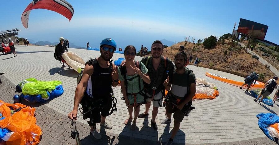 From Fethiye: Oludeniz Paragliding Trip with Transfer - From Fethiye hotel pickup to the mountain road