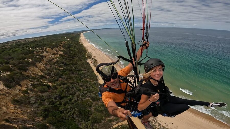 From Lisbon: Paragliding Pack (Flight+Video+Transportation) - Weather is part of the booking