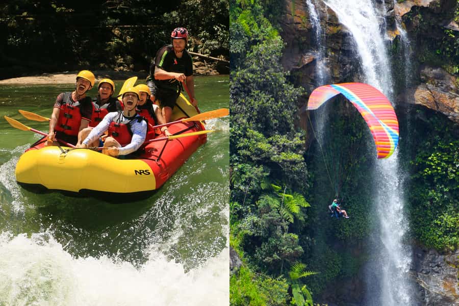 From Medellín: Paragliding and Rafting Combo Tour - A 25-minute flight above mountains and waterfalls