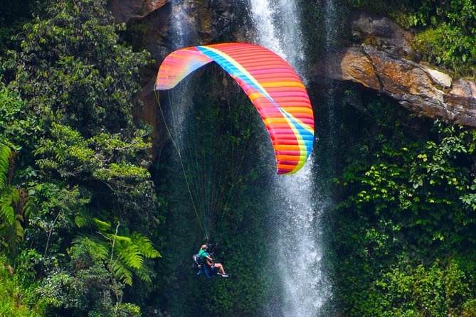 Fun RAFTING + Awesome PARAGLIDING over giant waterfalls from MEDELLIN - Paragliding above Cocorná’s giant waterfalls