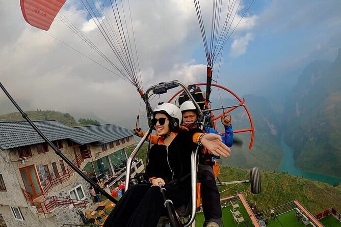 Ha Long Sky Tour: Powered Paragliding - Taking Off Above Ha Long City