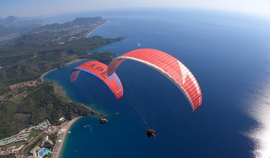Kemer: Paragliding with Hotel Transfer & Cable Car - The flight over the Mediterranean coast