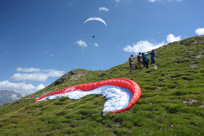 Klosters Tandem Paragliding Flight from Gotschna - Leaving Klosters for the Gotschna launch site