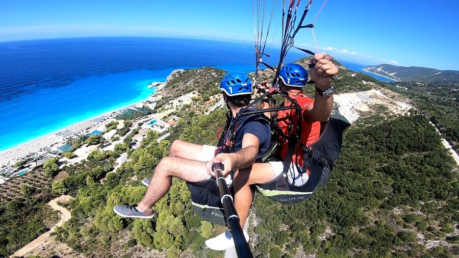Lefkada paragliding tandem flighs/ Kathisma beach - Languages, Meeting Point, and Timing