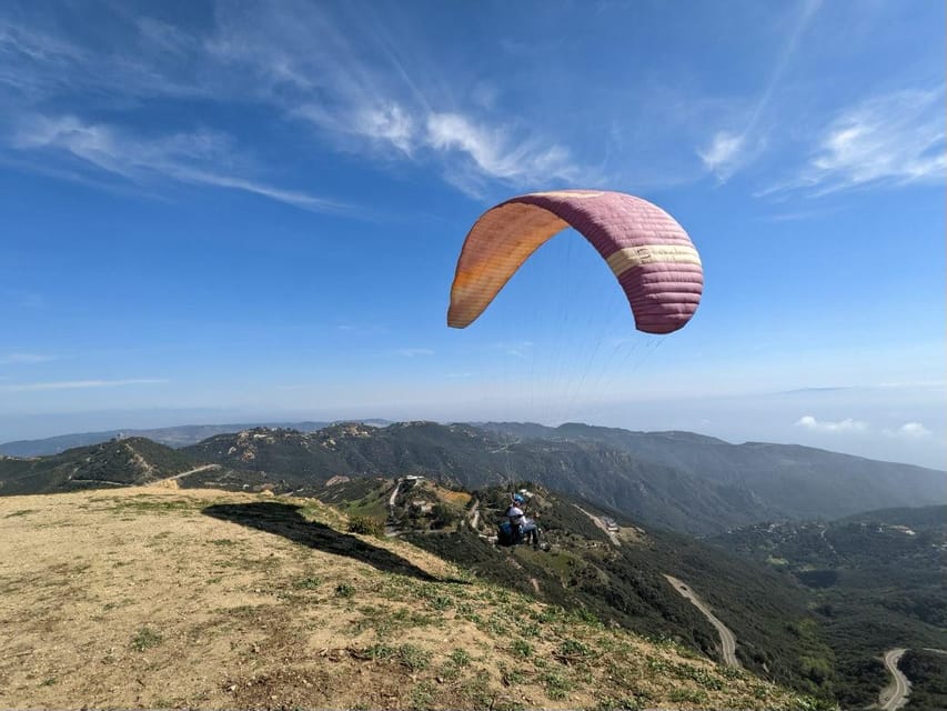 Malibu Hills to Beach: Tandem Paragliding Flight Adventure - The launch is the biggest burst of adrenaline