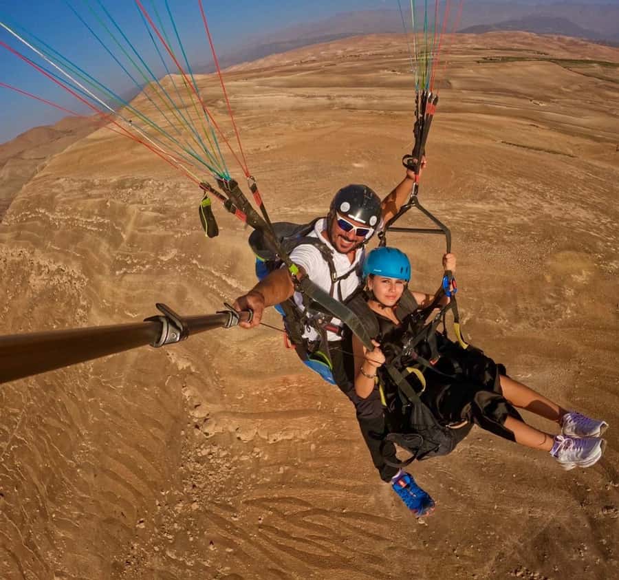 Marrakech: Paragliding over Agafay Desert & Atlas Mnt Views - Lalla Takerkoust brings a useful pause