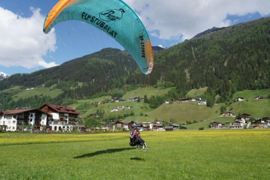 Neustift im Stubaital: Morning Paragliding Experience - Taking off above Neustift im Stubaital