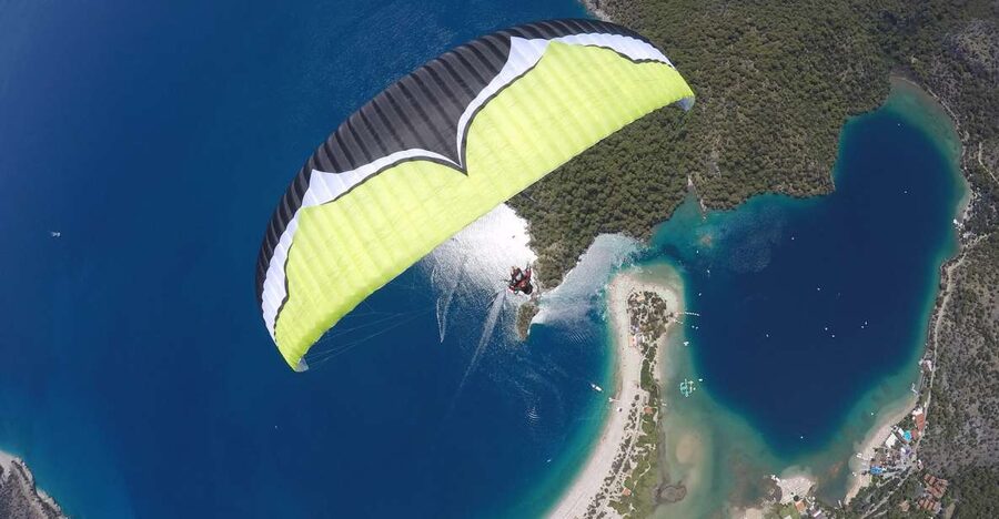 Oludeniz: Blue Lagoon Paragliding Flight Fethiye - The launch: a few quick steps, then open air