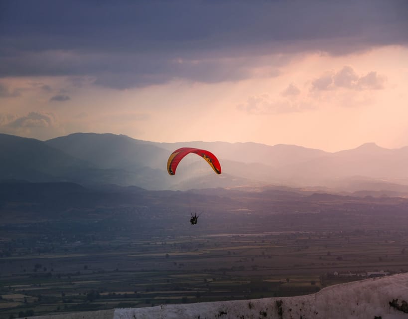 Pamukkale: Tandem Paragliding with Ancient Hierapolis Views - Taking off from Dynamite Hill above Pamukkale