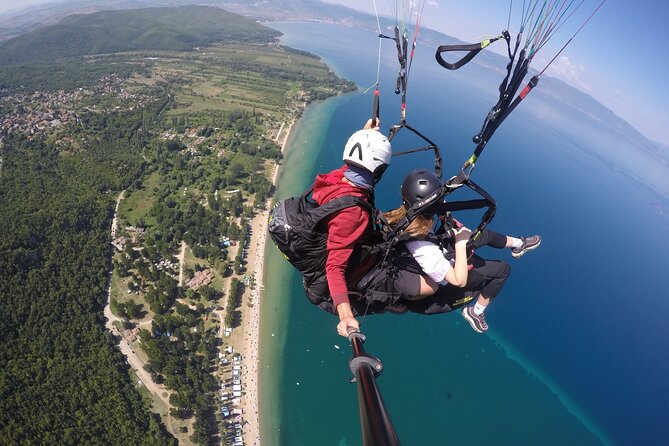 Paragliding Above Lake Ohrid in North Macedonia - Landing beside the lake