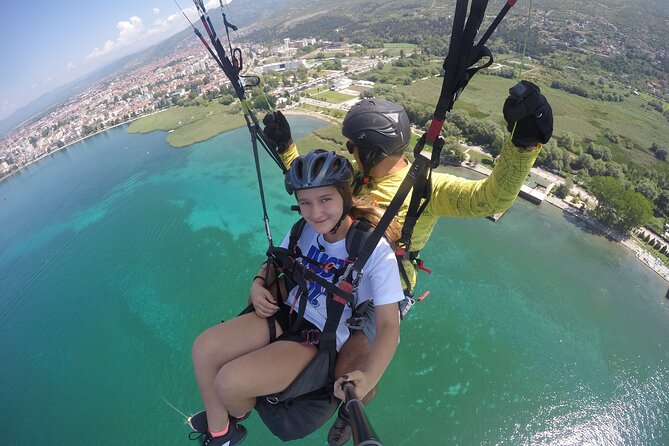 Paragliding above Ohrid - Landing at Cuba Libre Beach