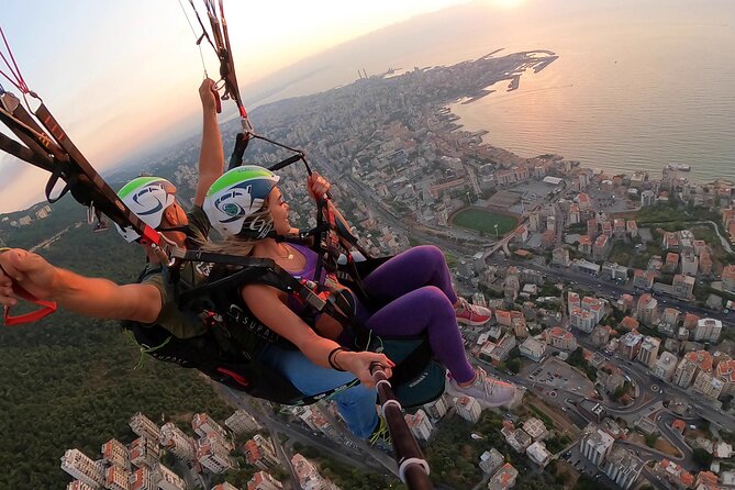 Paragliding activity in Lebanon - The launch and first views of Jounieh