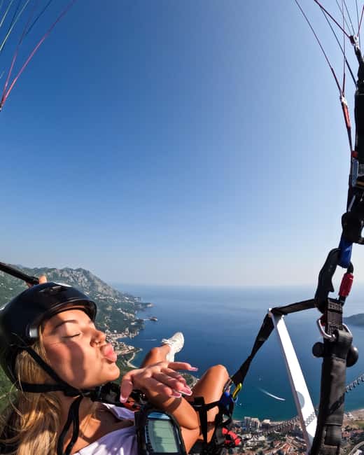 Paragliding in Budva with Certified Pilot (All-Inclusive) - Landing beside Bečići Beach