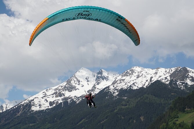 Paragliding in the morning - Taking Off Above the Stubai Valley