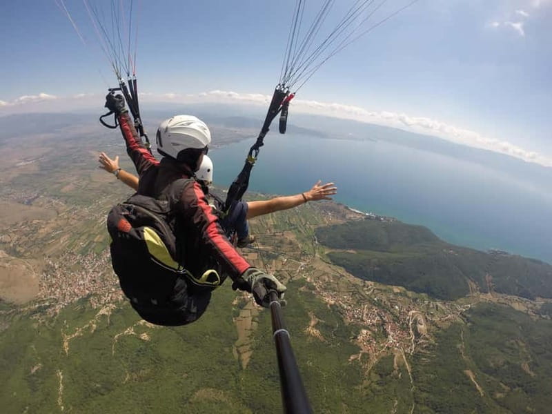 Paragliding Lake Ohrid - The launch, landing, and optional acrobatics