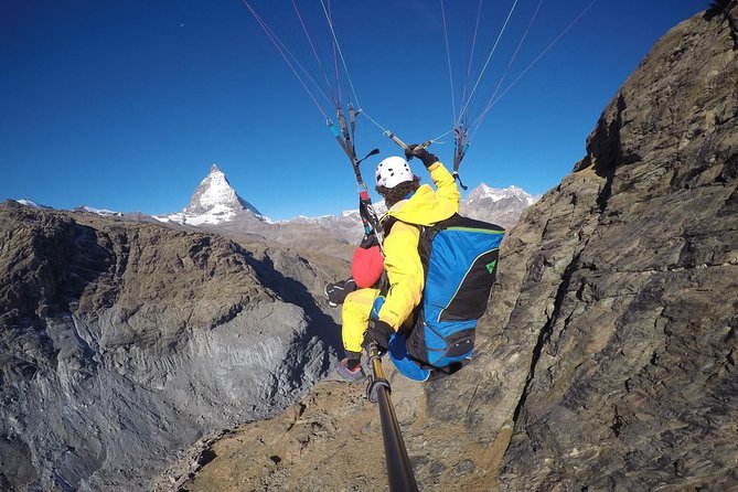 Paragliding mountain flight - Going up to the mountain takeoff