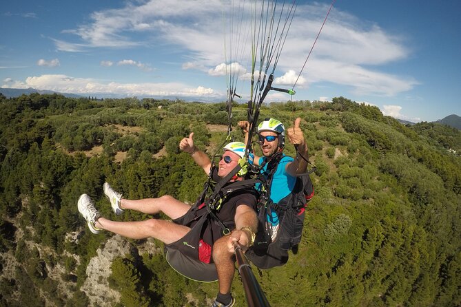 Paragliding Tandem Flight in Corfu - Pelekas and Kaiser’s Throne from the air