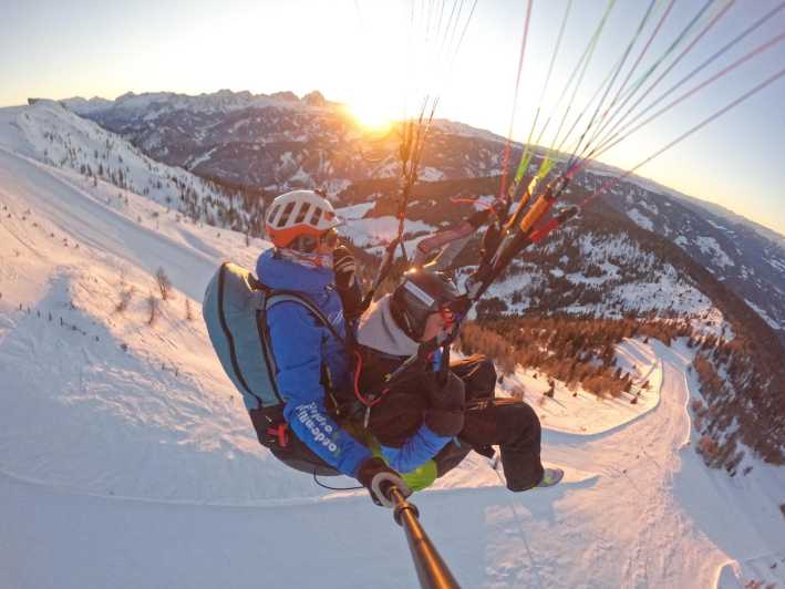 Paragliding Tandem Flight Kronplatz Dolomites Alps - From the Kronplatz office to the launch point