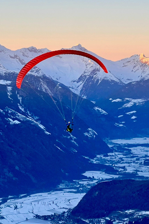 Paragliding Tandem Flight Kronplatz Dolomites Alps - A 20-minute viewpoint before takeoff