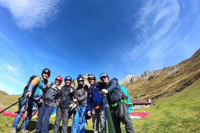 Paragliding Tandemflight Lucerne - Engelberg - The takeoff: quick instructions, then a few running steps
