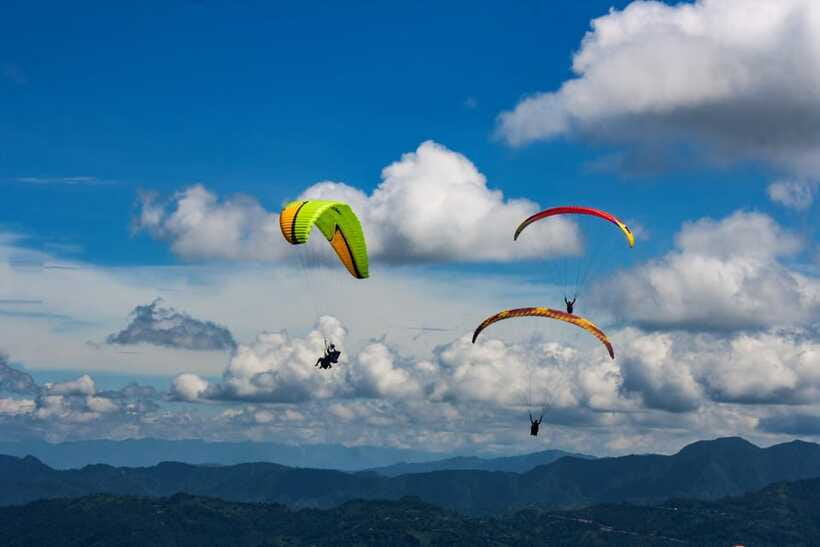 Pokhara Paragliding - Landing near Lakeside