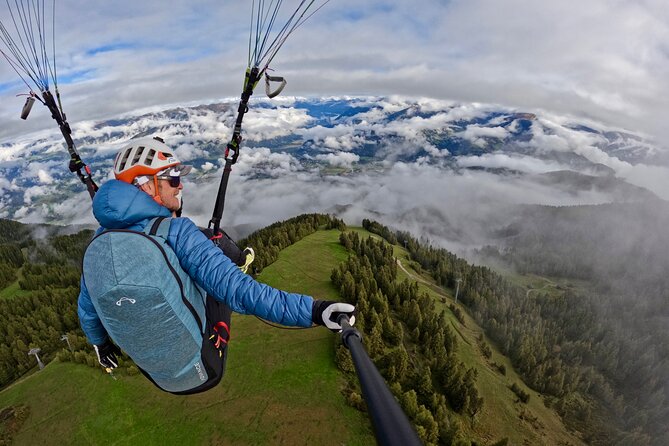 Private Paragliding Tandem flight Dolomites Alps Kronplatz - Taking the Kronplatz cable car to the launch point