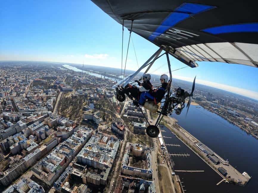Riga: Hang-Glider 10-Minute Flight Over the City - Taking off over Riga